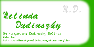 melinda dudinszky business card